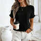 🌸 Women's Flutter Sleeve Blouse | V-Neck | Breathable Cotton | Summer Staple