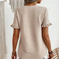 🌸 Women's Flutter Sleeve Blouse | V-Neck | Breathable Cotton | Summer Staple