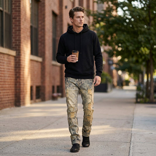 🏆LAST DAY SALE 50% OFF🔥Men's Slim Fit Ripped Denim Jeans