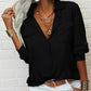 📢📢50% OFF !! ⏰Women's Solid Lapel Long Sleeves Button-Down Shirt