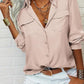 📢📢50% OFF !! ⏰Women's Solid Lapel Long Sleeves Button-Down Shirt