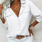 📢📢50% OFF !! ⏰Women's Solid Lapel Long Sleeves Button-Down Shirt