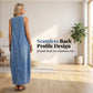 📢📢40% OFF !! ⏰Women's Sleeveless Maxi Denim Dress with Pockets