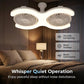 🌀 60% OFF NOW! 💡 Double-Head LED Ceiling Fan with Light – 3 speeds & remote control – 2 independent heads, perfect for large rooms – sleek and quiet ✨🏠