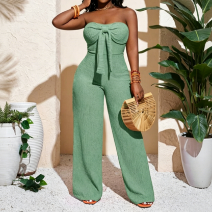 📢📢40% OFF !! ⏰Women's Strapless High-Waisted Wide-Leg Jumpsuit
