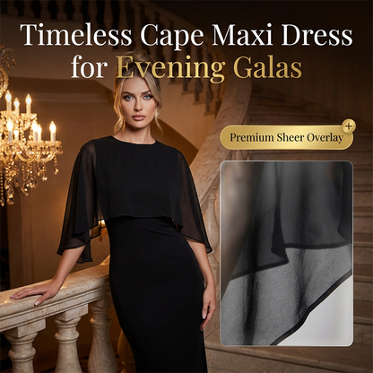 🔥While Supplies Last 40% OFF!👗Elegant Cape Mermaid Maxi Dress