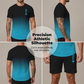 🔥While Supplies Last 40% OFF!🎉 Men's 3D Gradient T-Shirt and Shorts Set Casual Summer 2-Piece Outfit