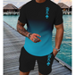 🔥While Supplies Last 40% OFF!🎉 Men's 3D Gradient T-Shirt and Shorts Set Casual Summer 2-Piece Outfit