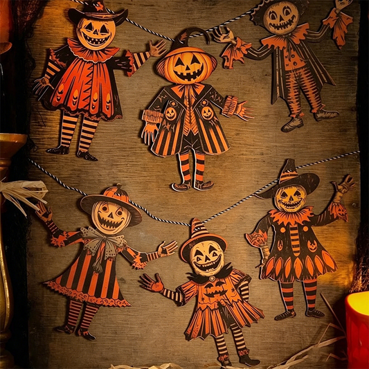 🔥While Supplies Last 40% OFF!🎉 Vintage Halloween Wooden Wall Hanging Set