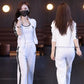 Women's Casual Sports Suit - Zipper Jacket with Trousers